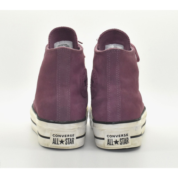 A8 Auth CONVERSE CHUCK TAYLOR Shadowberry Suede Platform Sneaker Shoes Size 8.5 - Picture 5 of 7